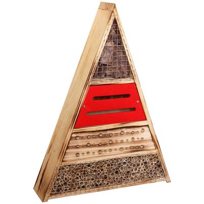 Insektenhotel WINDHAGER "Trigon", braun (natur), B:36cm H:48cm T:9,5cm, Holzwerkstoff, Insektenhotels, Insektenhotel, BxTxH: 36x9,5x48 cm