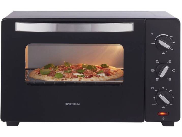 Inventum OV307B Vrijstaande oven - 30L - Hetelucht - Draaispit - 100-230°C - 5 ovenstanden - Zwart