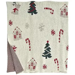 Sander, Decke, Weihnachts Tagesdecke Plaid MERRY DOGS Original (170 x 130 cm)