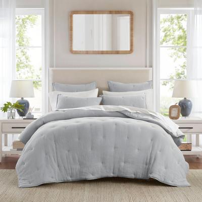 Harbor House Breeze Cotton Gauze Embroidered Quilt Set