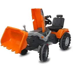 Trettraktor mit Frontlader Power Drag orange