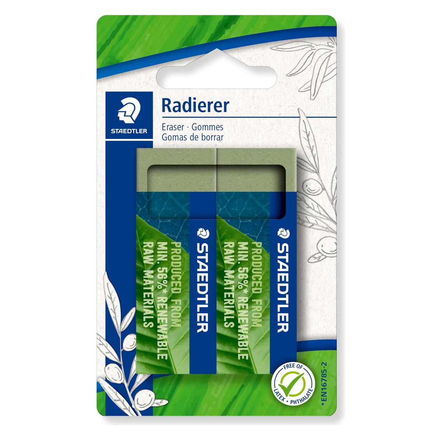 Staedtler Pack 2 Ökologischer Gummi (526 80BK2)