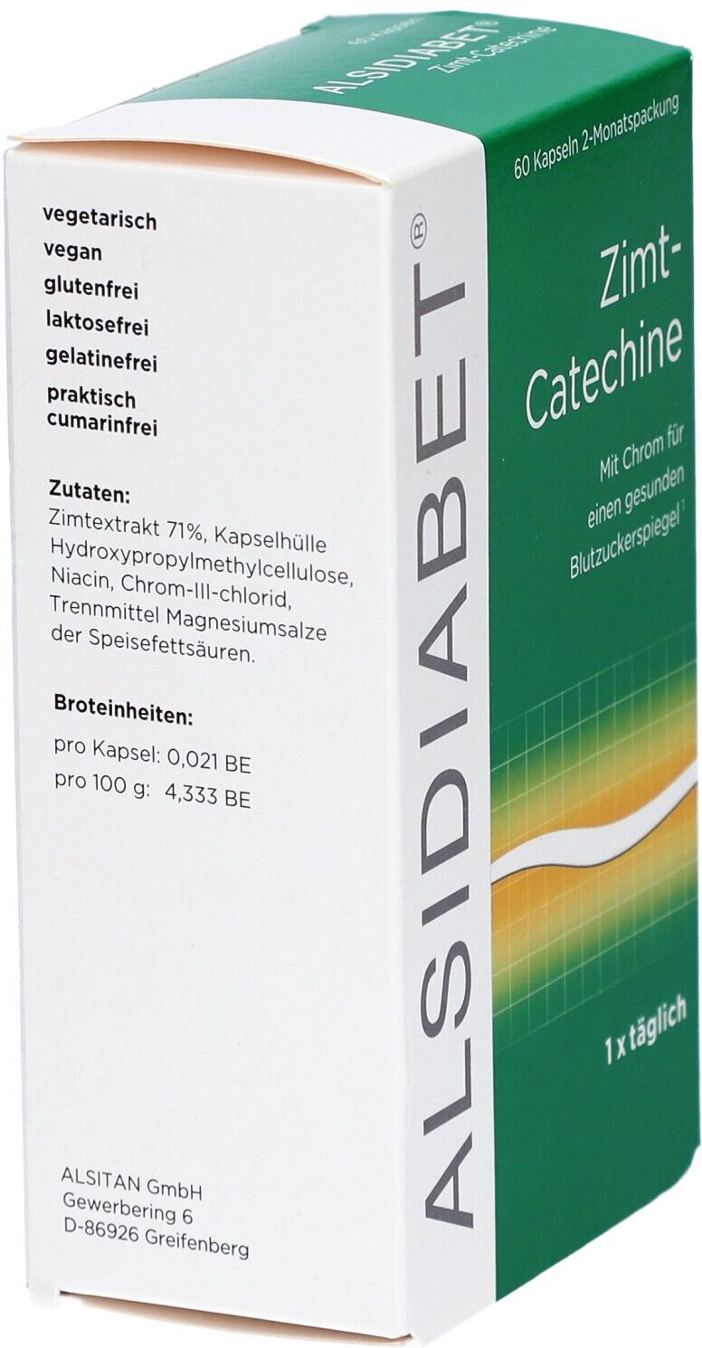 Alsidiabet Zimt-Catechine f.Diab.Typ II 1xtägl.Kps 60 St Kapseln