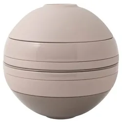 Villeroy & Boch Servier-Set La Boule Iconic pure beige Premium Porcelain Grau