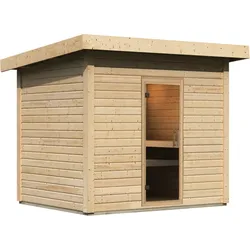 Karibu Gartensauna Saunahaus Caapi 4 Ganzglas Saunatür Ohne Ofen