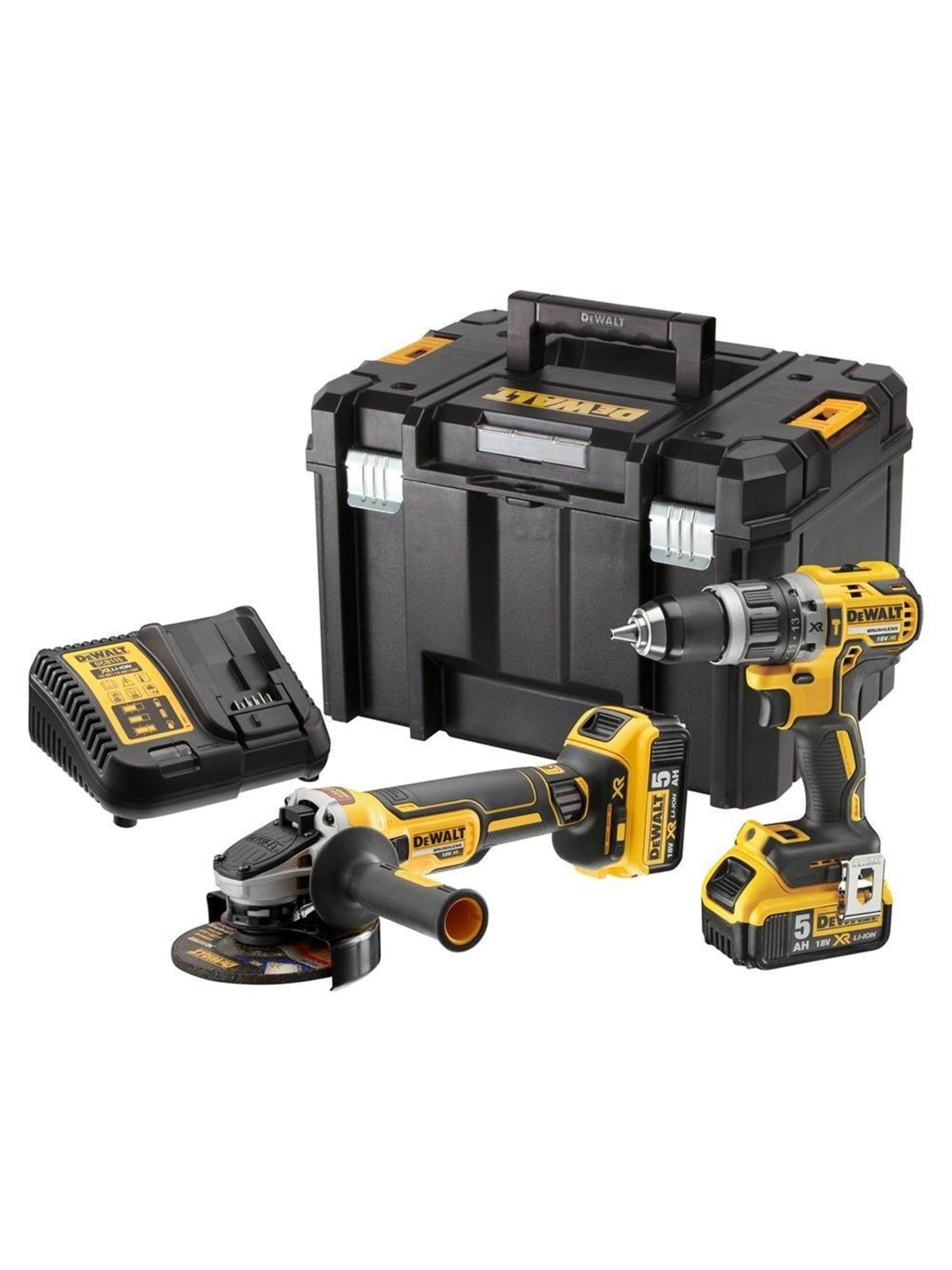 Dewalt 18V XR Brushless Twin Kit - 2 x 5Ah