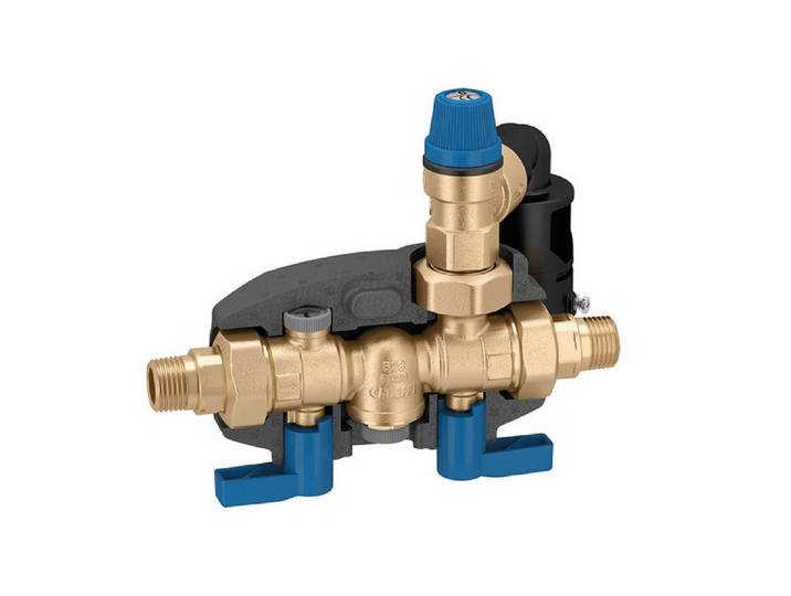 Caleffi Wasser-Druckminderer Sicherheitsgruppe DN20 8 bar 3/4 Zoll Warmwasser Bereiter DVGW