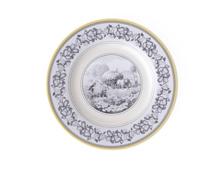 Villeroy & Boch – Audun Ferme, Eleganter Speiseteller Mit Detaillierten Landschaftsbildern, Premium Porzellan