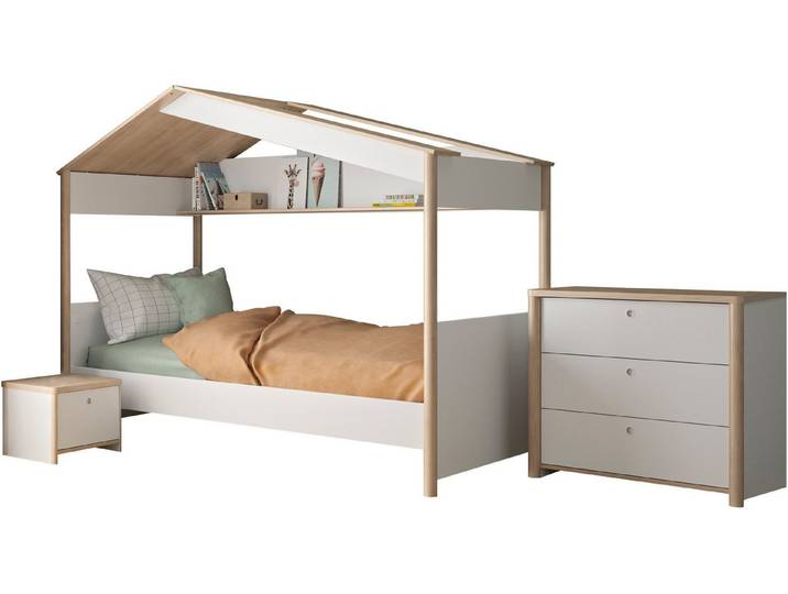Gami Schlafzimmer-Set Set 3 Tlg, Ein richtiges Hausbett