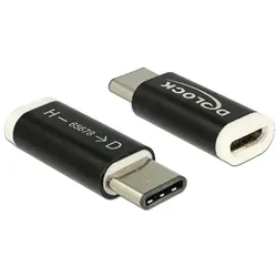 DeLOCK 65678 Kabeladapter USB 2.0-C USB 2.0 Micro-B Schwarz, Weiß