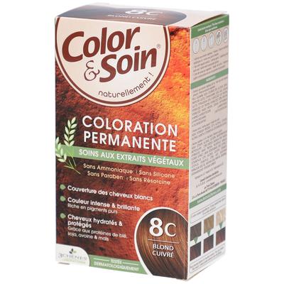 Color & Soin Coloration - permanente aux extraits végétaux. blond cuivré n° 8C 135 ml Creme