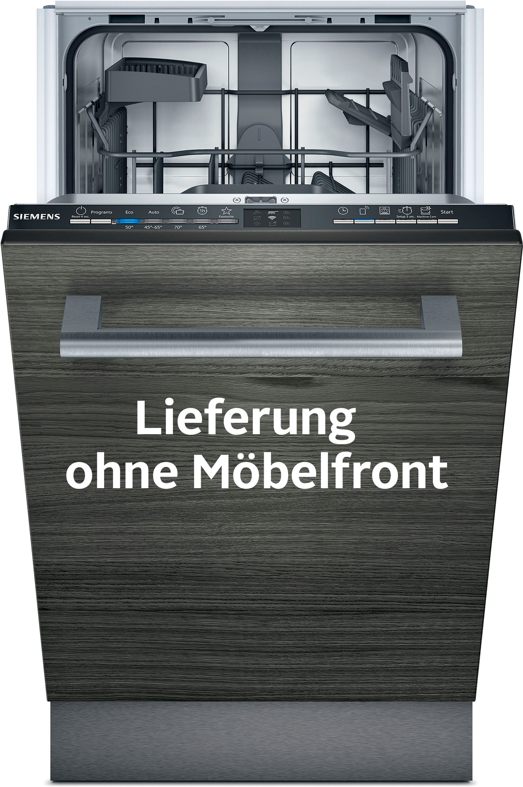 SIEMENS vollintegrierbarer Geschirrspüler "SR61IX05KE", Energieeffizienz: F (A-G), grau, B:44,8cm H:81,5cm T:55cm, Geschirrspüler, Info Light - erlischt bei Beendigung des Spülvorgangs