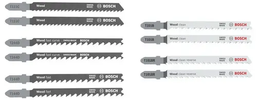 Bosch Accessories 2607012069 Stichsägeblatt Set Wood Basic, 10-tlg. 1St.