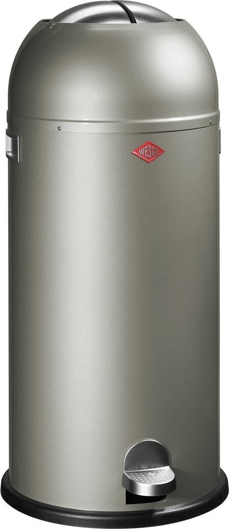 Wesco Abfalleimer Kickmaster Maxi Inhalt: 40 Liter, Farbe: neusilber, Treteimer