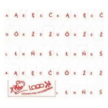 Logo Polnische Tastaturaufkleber rot (ENNP011M0L)