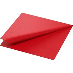 3000 Duni Tissue-Servietten 33 x 33 cm Rot 1-lagig