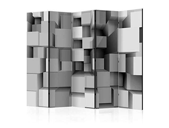 decomonkey Paravent Raumteiler Innen 3D Effect, 225x172 cm, 5-teilig Einseitig, Wohnzimmer, Room Divider, Wall, Raumteiler Stehend, Trennwand, Sichtschutz, Spanische Wand, Sichtschutzwand, Holz