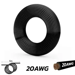 Schwarzes Kabel 20 AWG - 5M