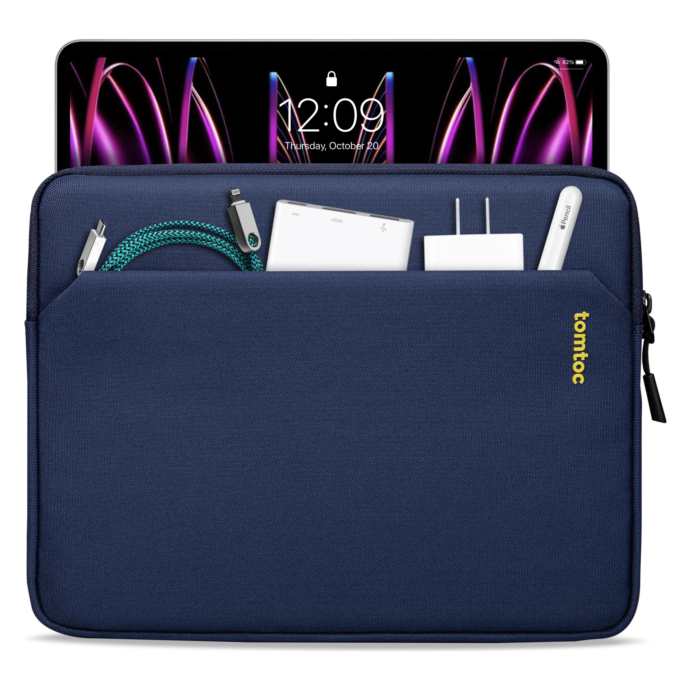 tomtoc - Tablet Sleeve (B18A1B2) - for iPad with Shock-Absorbing Padding, 11" - Navy Blue (Apple iPad Pro 11 2021, Apple iPad Pro 11 2024, Huawei MatePad Pro 11 (2022)) (6971937066985)
