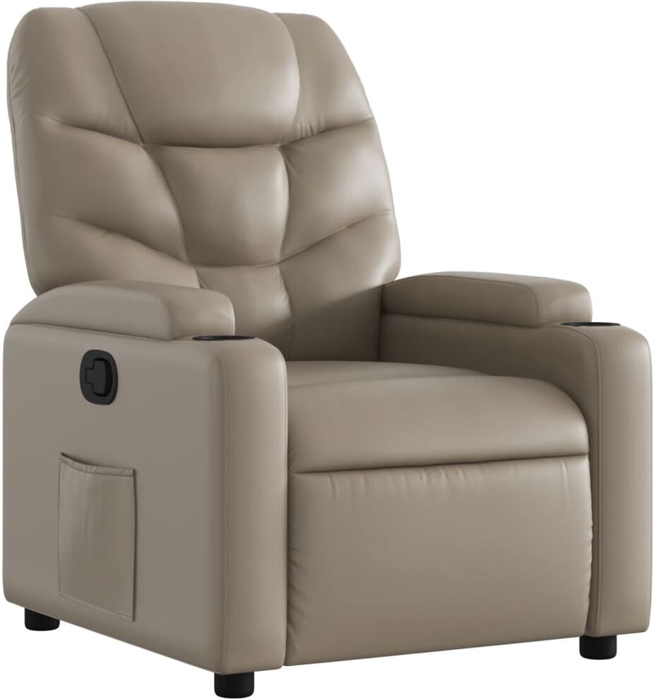 vidaXL Fauteuil inclinable Cappuccino Similicuir
