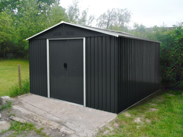 Pergart tuinhuis Dresden II 1012, wit/grijs, 10,33 m²