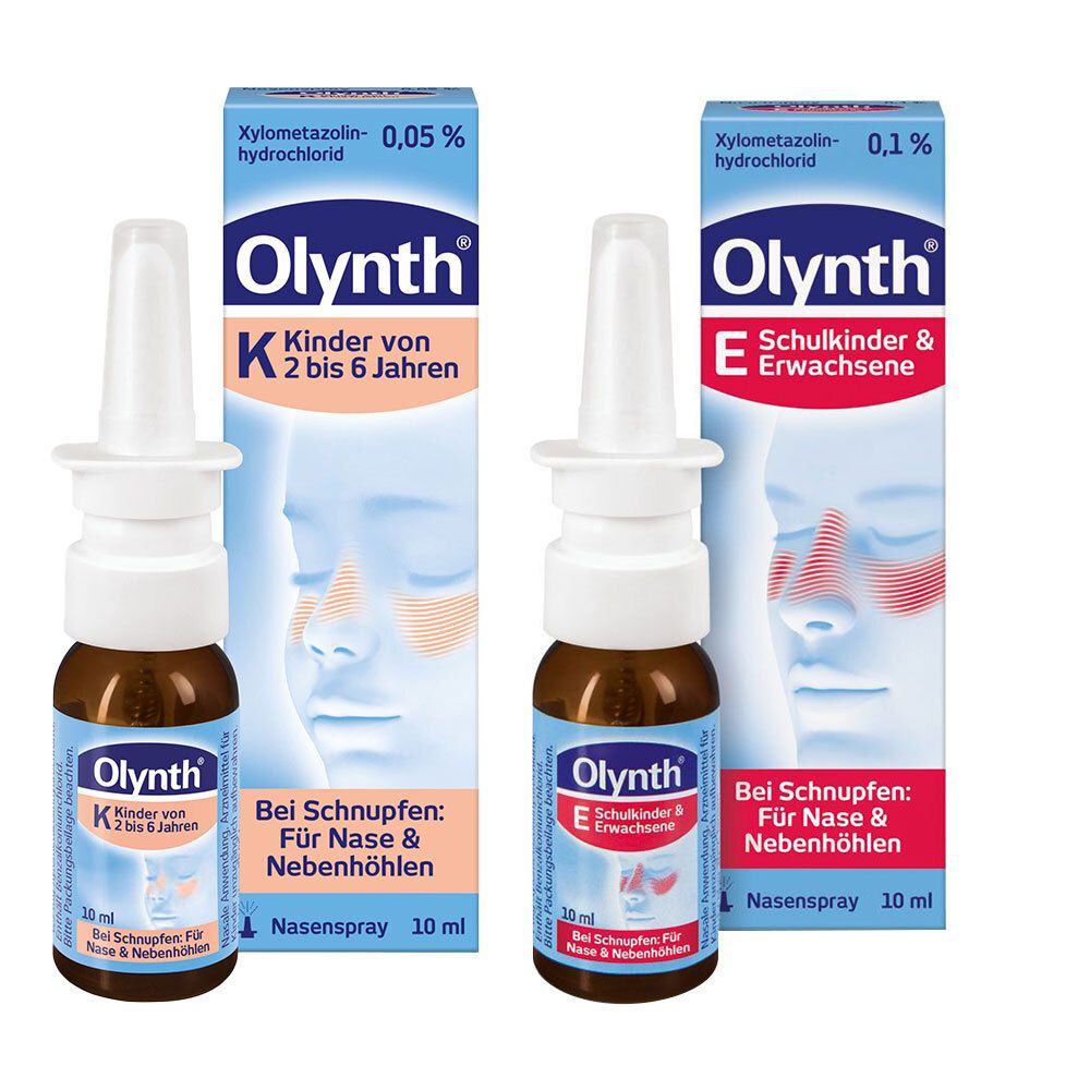 Olynth 0,1% für Erwachsene Nasendosierspray & 0,05% Kinder 1 St Set