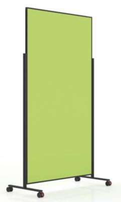 Magnetoplan mobile Moderationstafel VarioPin Black, Hoch-/Querformat, 2-seitig nutzbar, B 1000 x H 1800 mm, Filz/Aluminium, grün/schwarz