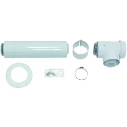 Basis-Anschluss-Set Luft-/Abgasführung PP, 80/125 mm