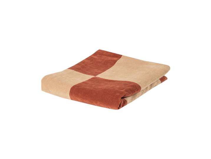 Plaid 130x170 cm Coton Brun Rouille/Beige Zena