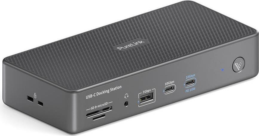 PureLink Vuelogic D230DL 18-in-1 USB-C DisplayLink Docking Station met ondersteuning voor vier beeldschermen