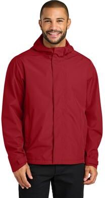 Port Authority J714 C-FREE Rain Jacket in Rich Red size Large   Polyester