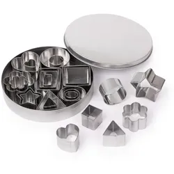 Metall Ausstechformen, 2–4 cm, 24 Stück