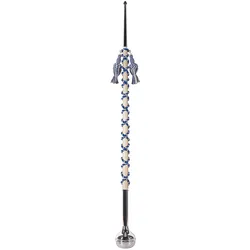 Sandner Marsch Zubehör Sandner Tambourstab HM 115 Blau-Wei 515513, verchromte Me... - Marsch Zubehör
