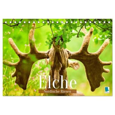 Elche: Nordische Riesen (Tischkalender 2027 DIN A5 quer), CALVENDO Monatskalender