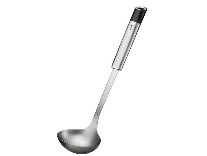 Schöpflöffel GEFU PRIMELINE , silber, B:6,8cm, Edelstahl 18/10, Kunststoff, Kochlöffel, Schöpflöffel, ergonomisch