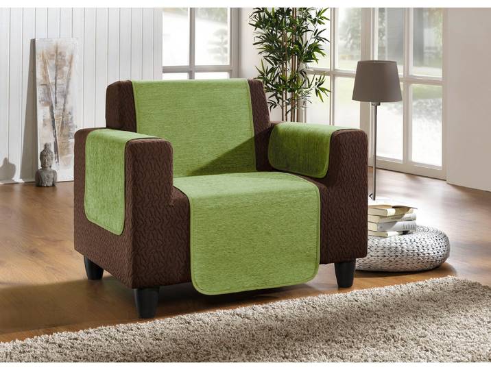 Wohnaccessoires aus hochwertigem Chenille, Grün, Größe 905 (Kissenbezüge, 2er-Set, 40x40 cm)