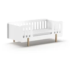JAXX SMILE Juniorbett LF 70 x 140 cm, inkl. Lattenrost, inkl. Absturzschutz, Ausf. MDF weiß lackiert