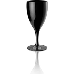 Q Squared - Weinglas, 310 ml, Füllstrich 210 ml, schwarz, Polycarbonat
