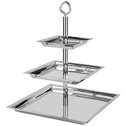 Etagere NAGANO (LBH 34x34x44 cm) - silber - LBH 34x34x44 cm