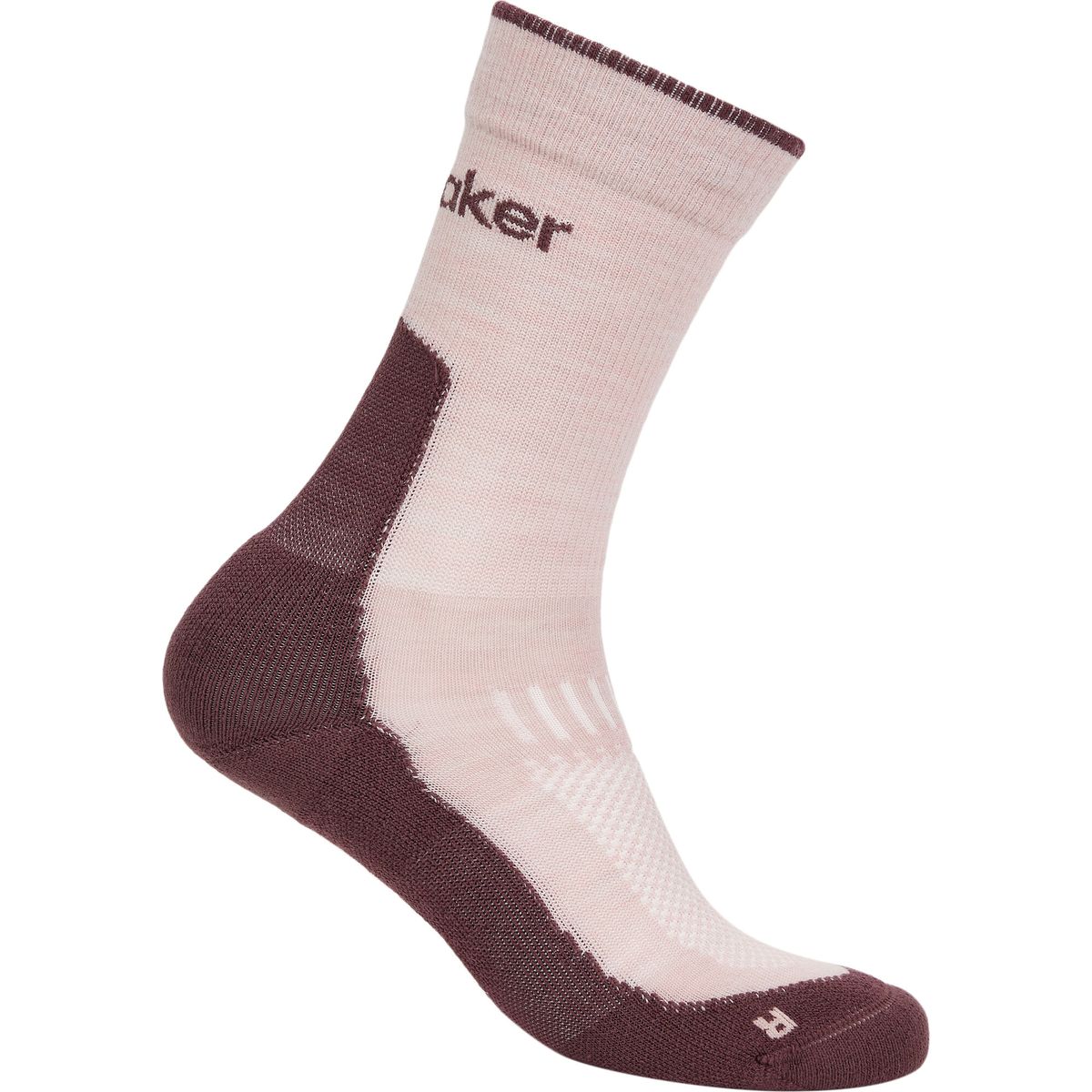 Icebreaker Women Merino Hike+ Light Crew pink quartz/java (0NE) S IB0A578K0NE-S