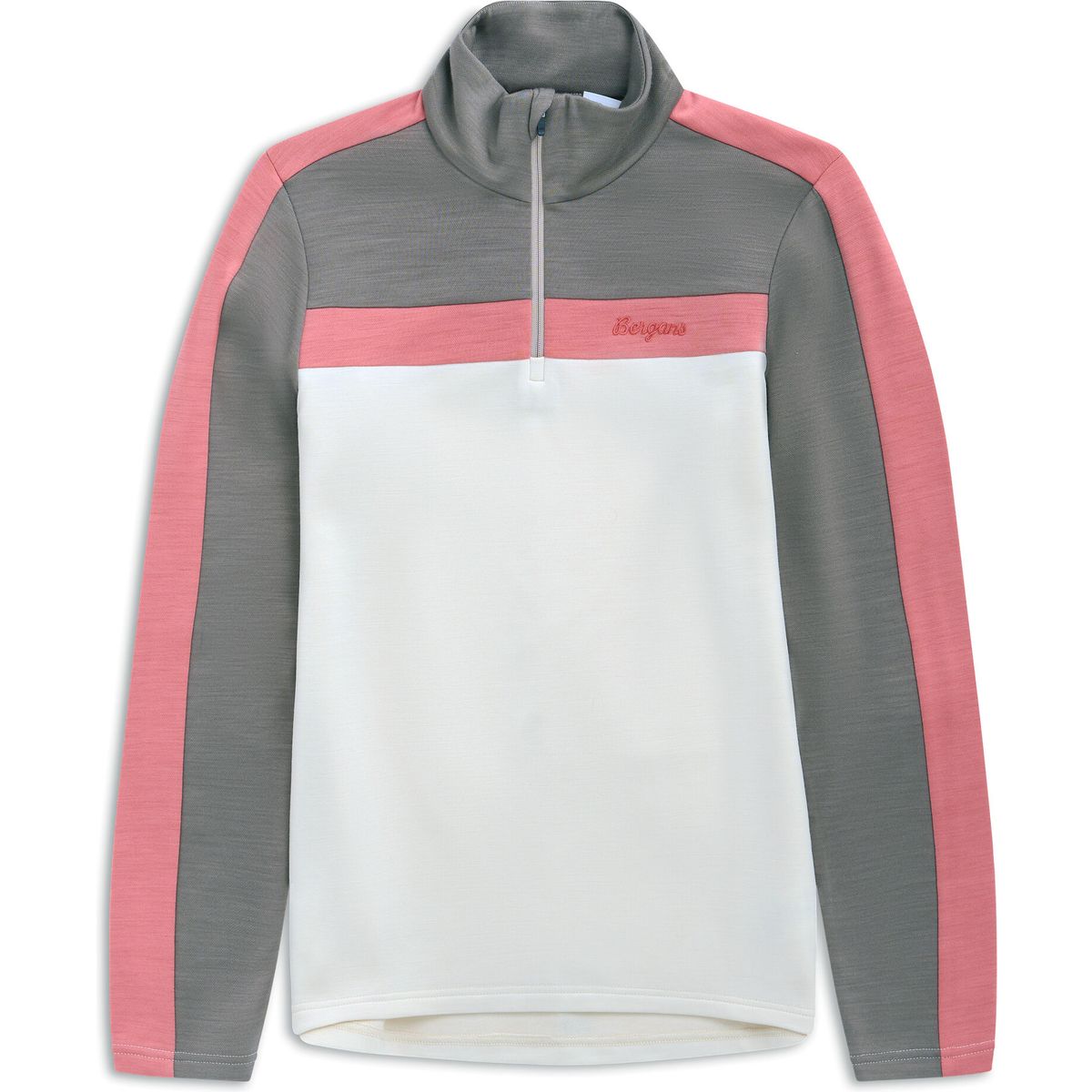 Bergans Uldal Wool Half Zip Women creme/beige/light weathered red (25832) S 261411-4002-25832-S
