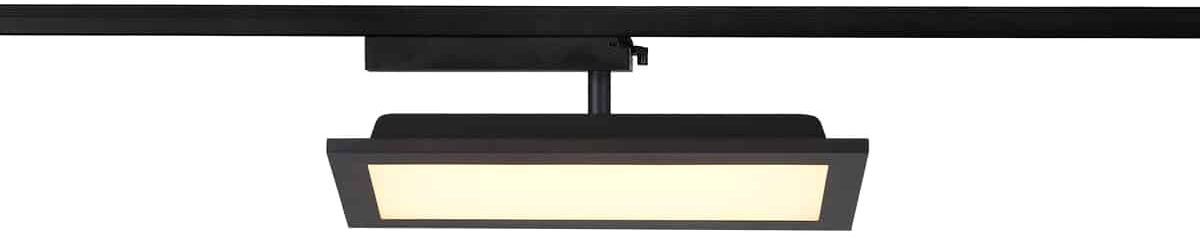 Slv Panel Track Square 150x300mm, 1 Phasen Spot Schwarz 18w 3000k - Leuchten Mit 1 Phasen Adapter