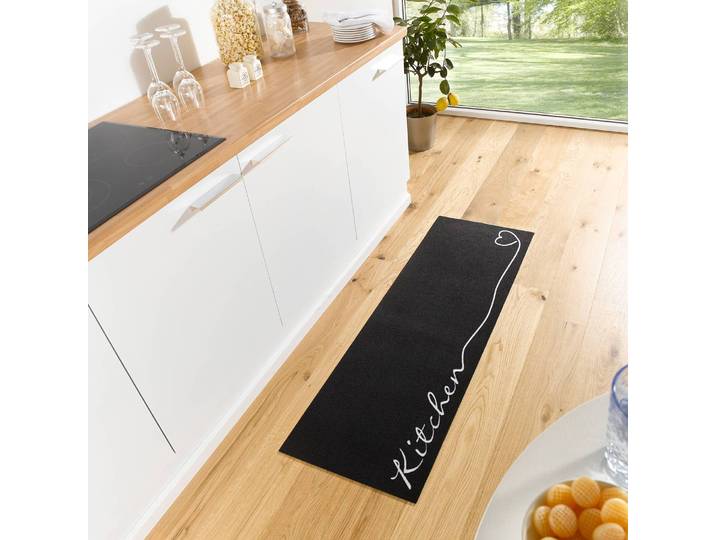 home24 Keukenloper Kitchen 50 x 150cm zwart
