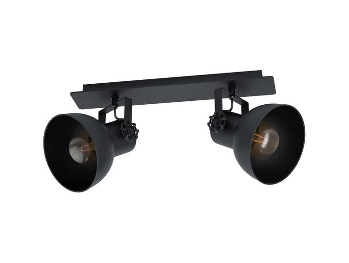 Eglo Spot Barnstaple 1 Schwarz Holz/Stahl B 9 cm - Spot