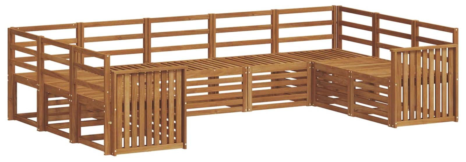 Ecksofa Set 9 pcs Natur