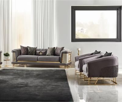 Furnia Norman 2 Pieces Living Room Sets 1 Sofa 2 Chair