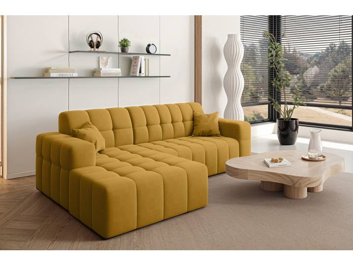 Kaiser Möbel Ecksofa L-förmiges Nimes-Eckmöbel links/rechts Gelb Links
