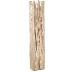 Ideal Lux Stehleuchte DRIFTWOOD, 2-flammig, eckig, ohne Textilschirm, E27, Metall / Naturholz IDEA-180946