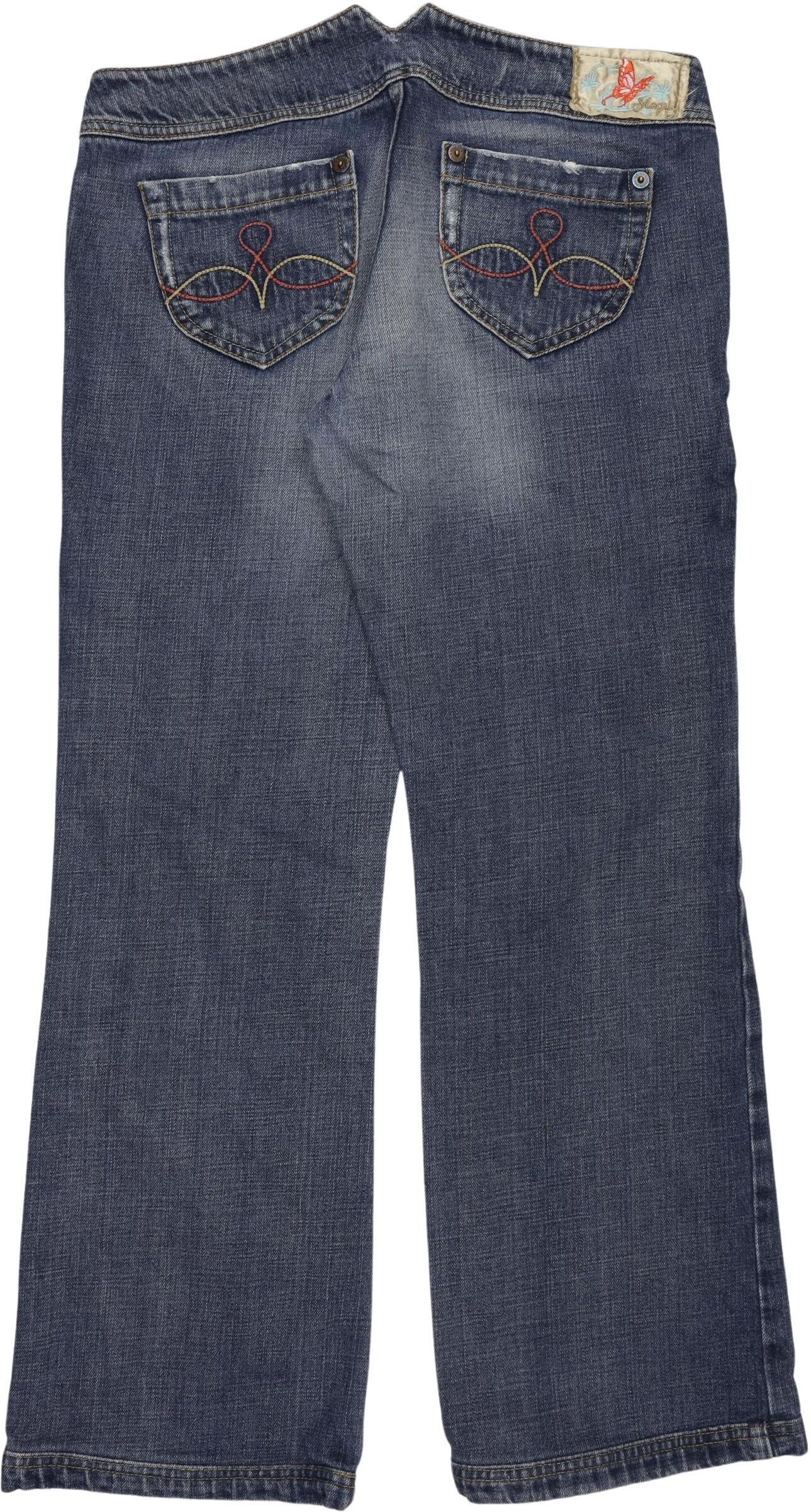 Mogul Damen Jeans, Blau, Gr. W32, Baumwolle - Second Hand