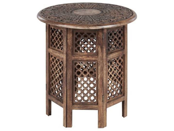 Table d'appoint en bois de manguier sombre KUMALI